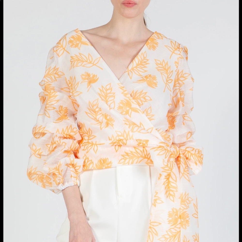 Beulah lightweight gauze wrap blouse.